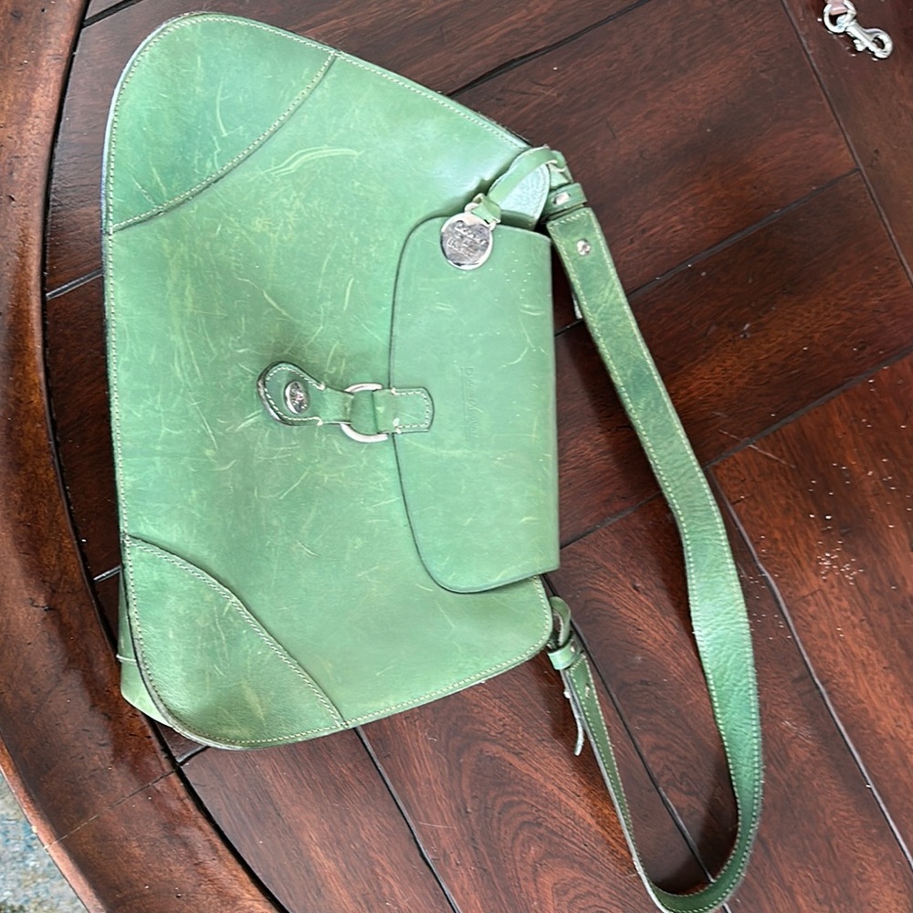 Green Leather Shoulder Bag